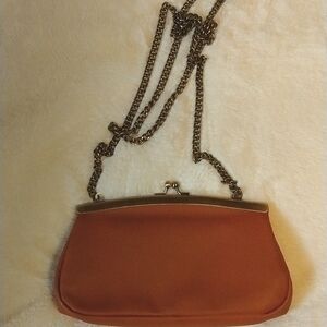 Universal Thread Faux Leather Wallet Clutch Purse on a Strong Cognac Brown